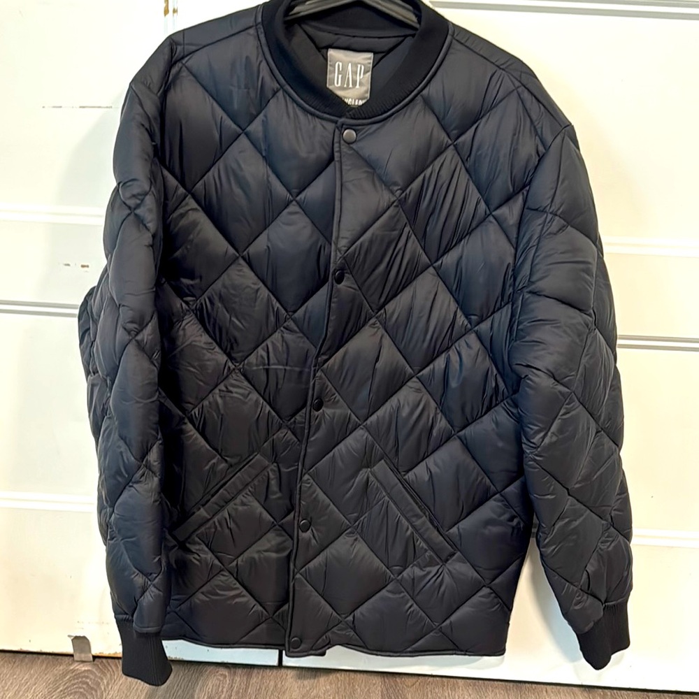 GAP Men's Black Quilted Puffer Jacket